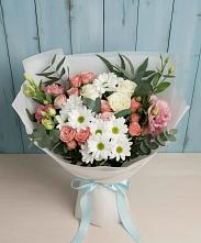 Букет цветов из:  Розы, Лизиантусы и Хризантемы #REPLACE_PRED# Веселом Ставропольского края