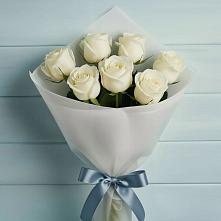 Букет 7 Белых роз Эдлесс Лав #REPLACE_PRED# Веселом Ставропольского края