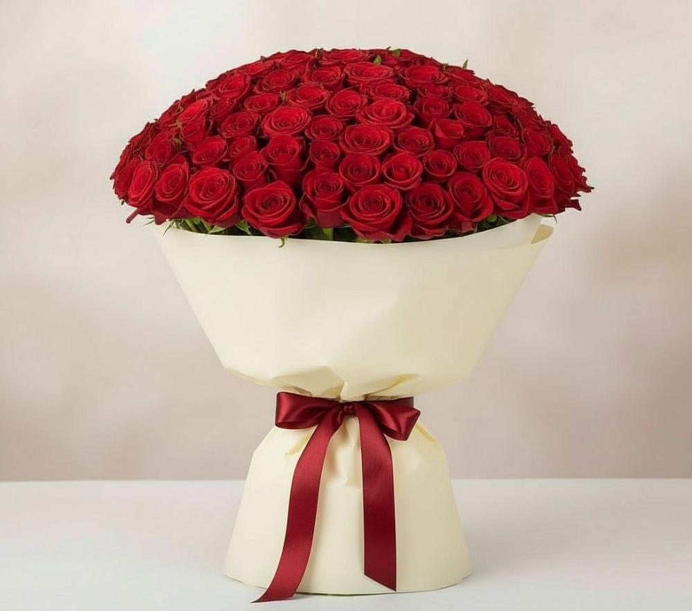 Букет 101 Красная роза Милано в Веселом Ставропольского края