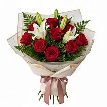 Букет цветов из:  Лилии и Розы #REPLACE_PRED# Веселом Ставропольского края