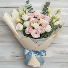 Букет цветов из:  Лизиантусы в Веселом Ставропольского края