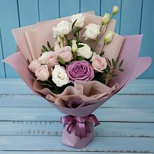 Букет цветов из:  Розы и Лизиантусы #REPLACE_PRED# Веселом Ставропольского края
