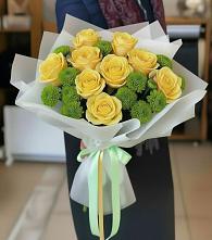 Букет цветов из:  Хризантемы и Розы #REPLACE_PRED# Веселом Ставропольского края