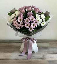 Букет цветов из:  Хризантемы и Розы #REPLACE_PRED# Веселом Ставропольского края