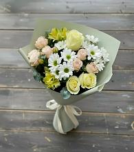 Букет цветов из:  Альстромерии, Розы и Хризантемы #REPLACE_PRED# Веселом Ставропольского края