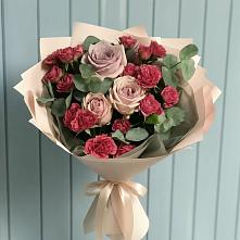 Букет цветов из:  Гвоздики и Розы в Веселом Ставропольского края